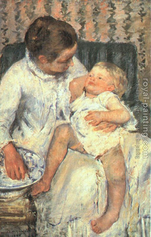 Mary Cassatt : Mother About to Wash Her Sleepy Child